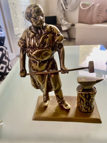 Vintage solid brass blacksmith - vintage,
