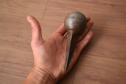 Vintage iron ball anvil - iron,